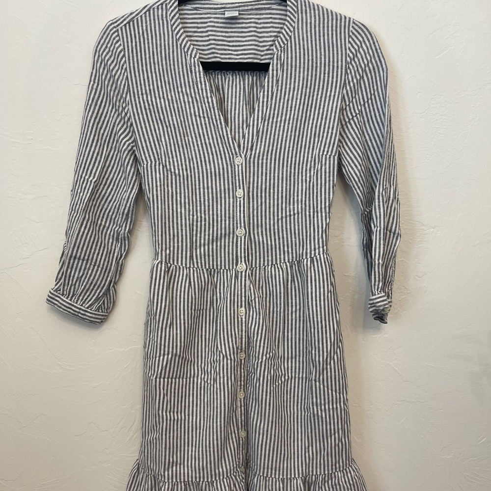 Old Navy button up pinstripe dress sz XS